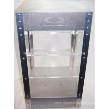 Countertop 2-Tier Acrylic Shelving Metal Frame Electric Lighting Locking Sunglass Display Case For Sale